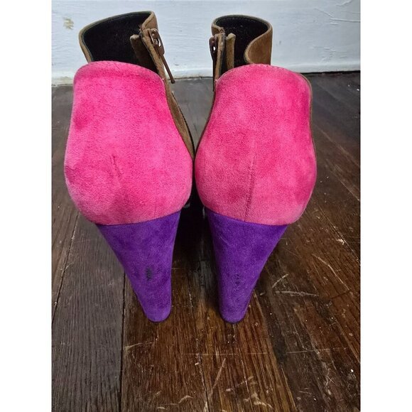 Pierre Hardy Suede Colorblock Colorful Heels Cut Out - Picture 13 of 16